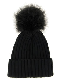 Moncler Pompon Wool Beanie Black