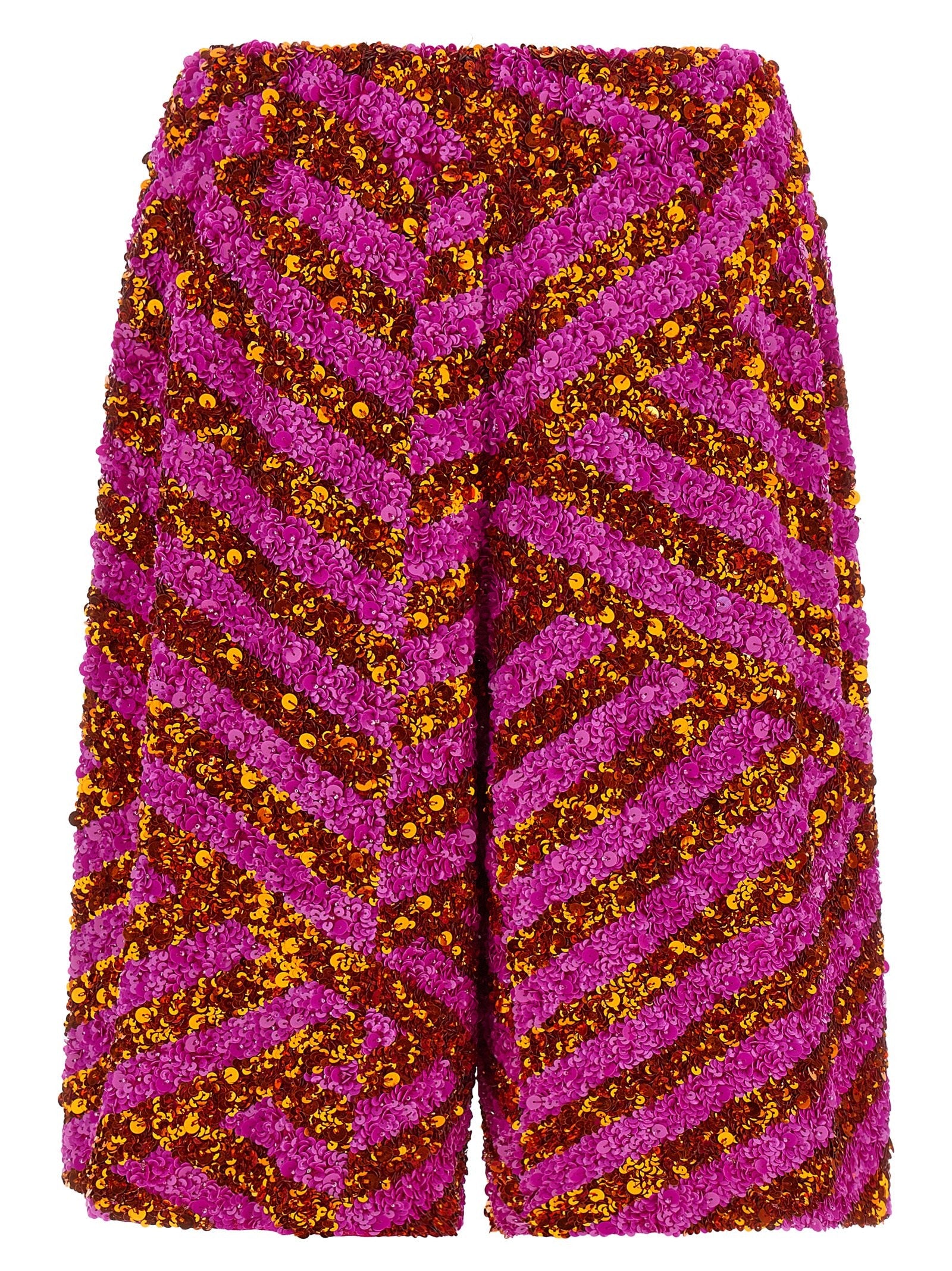 Dries Van Noten Pomy Bis Bermuda Shorts Gold