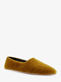 The Row Women's Ponti Velvet Loafers Yellow