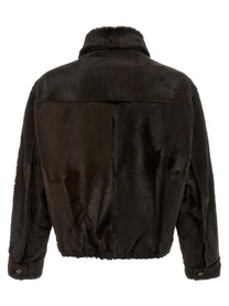 Giorgio Brato Pony Hair Jacket Brown