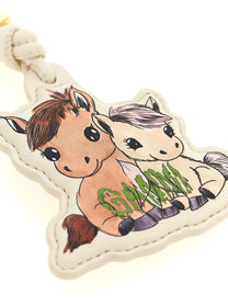 Ganni Pony Keyring Beige