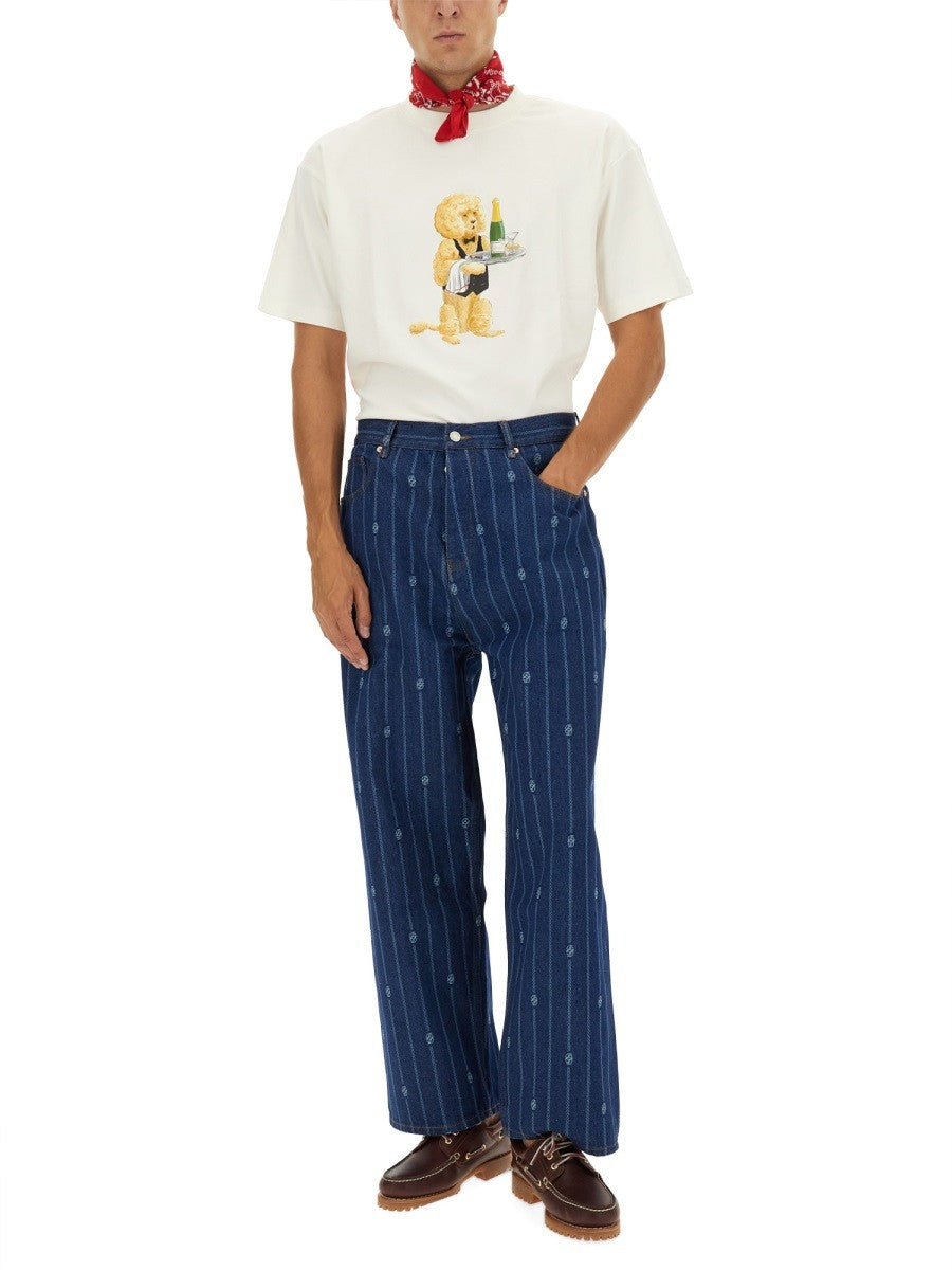 Drole De Monsieur Men's Poodle Shirt White Drole De Monsieur