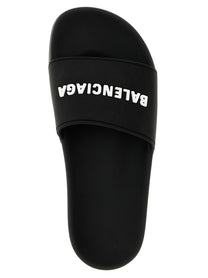 Balenciaga Pool Sandals White