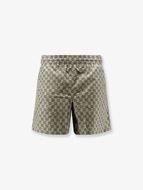 Gucci Men's Poplin Bermuda Shorts Beige