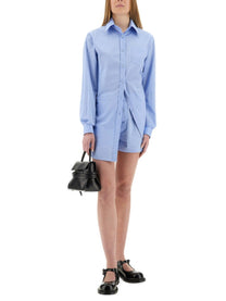 Moschino Women's Poplin Chemise Jumpsuit Blue