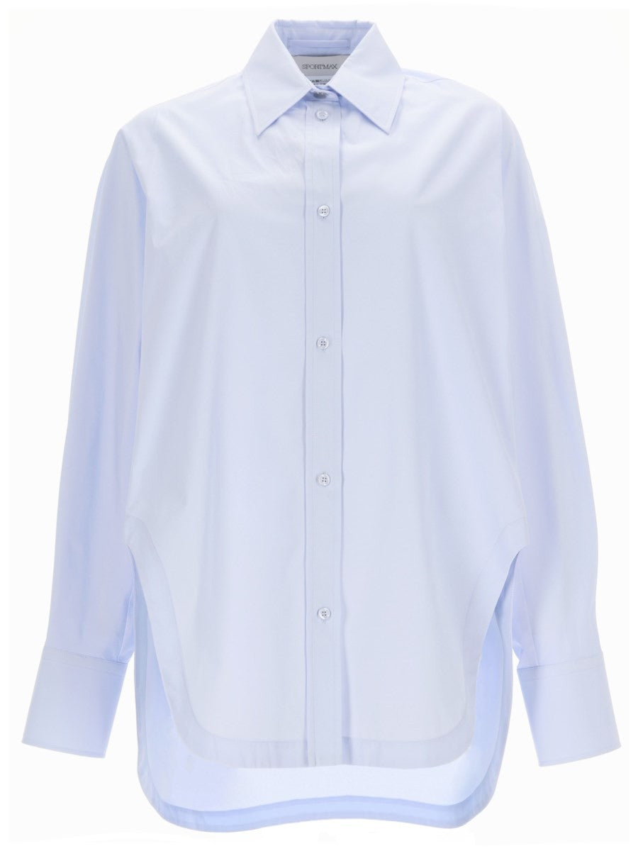 Sportmax Women's Poplin Kimono Shirt Blue