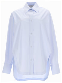 Sportmax Women's Poplin Kimono Shirt Blue