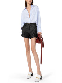 Sportmax Women's Poplin Kimono Shirt Blue