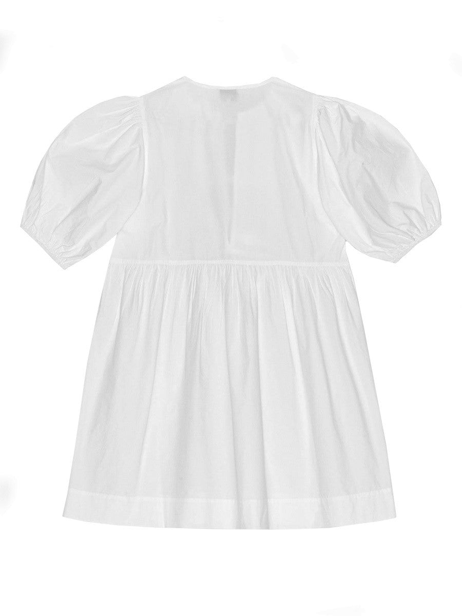 Ganni Women's Poplin Mini Dress White