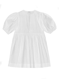 Ganni Women's Poplin Mini Dress White