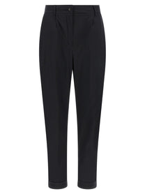 Kiton Poplin Pants Black