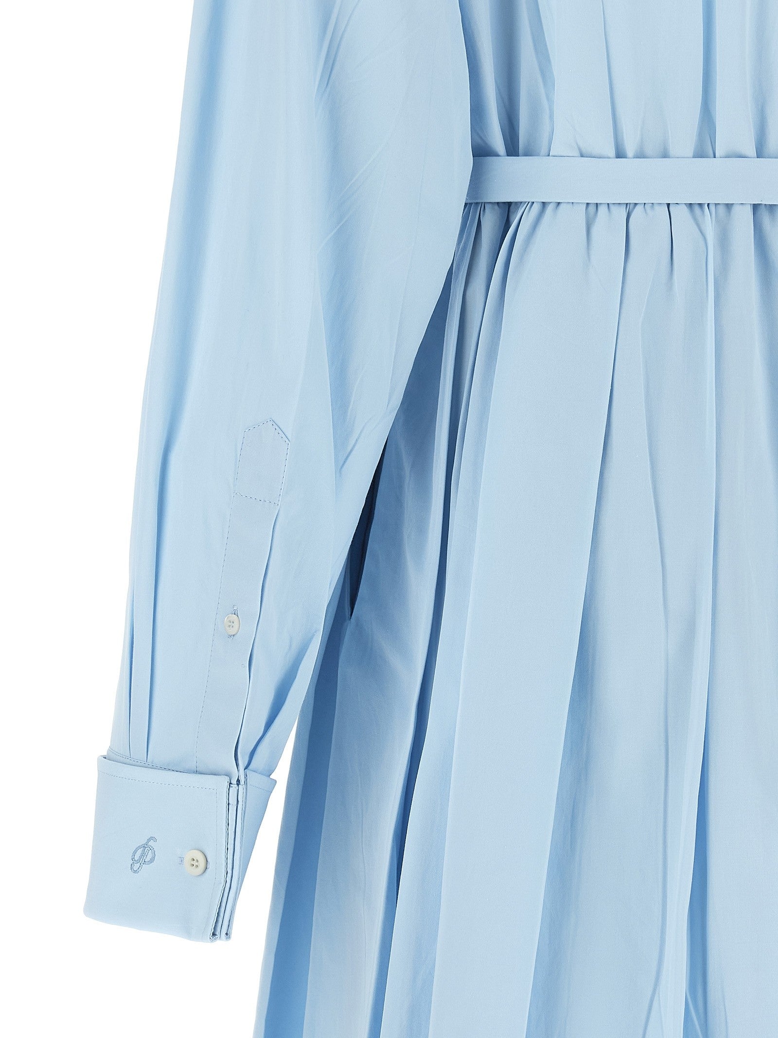 PRADA Poplin Shirt Dress Blue