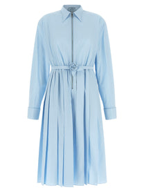 PRADA Poplin Shirt Dress Blue