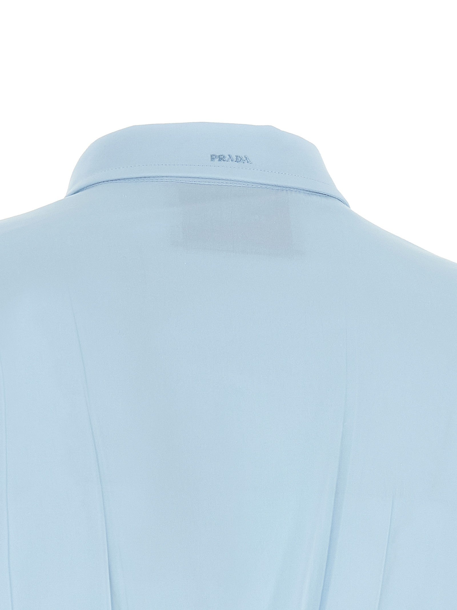 PRADA Poplin Shirt Dress Blue