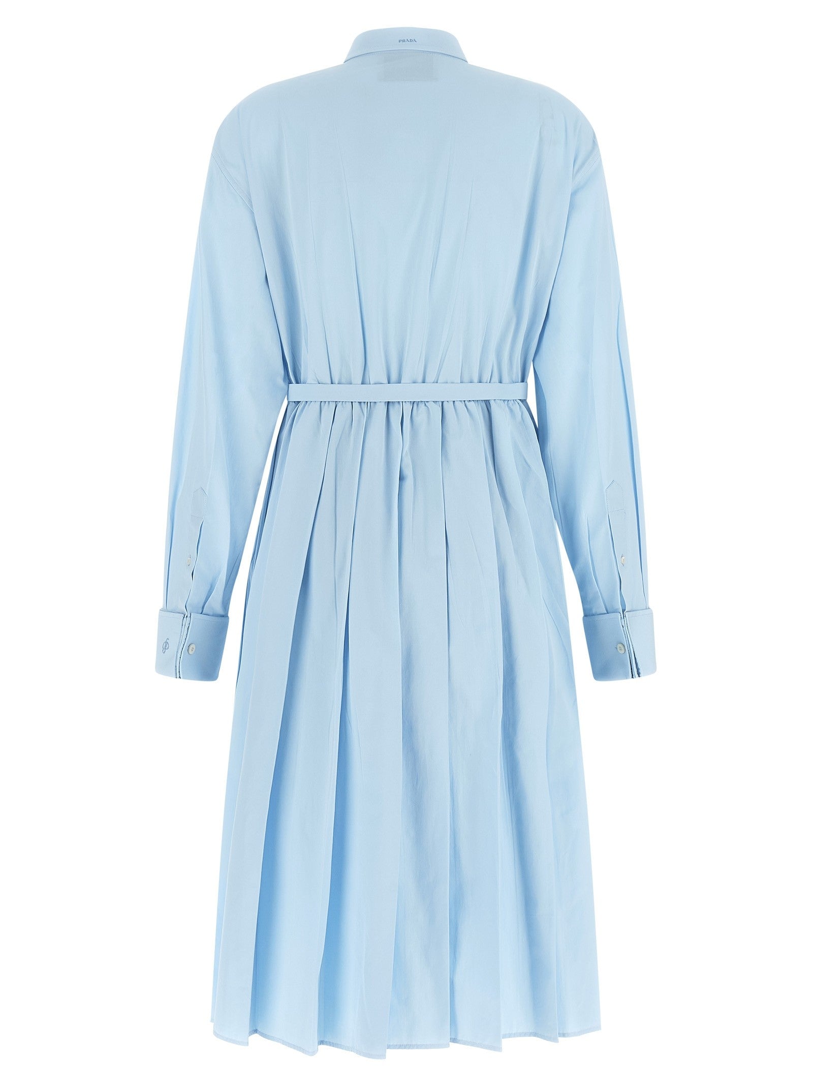 PRADA Poplin Shirt Dress Blue