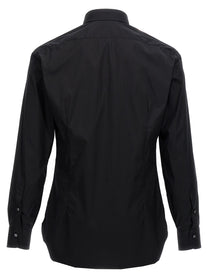 Barba Poplin Shirt Black
