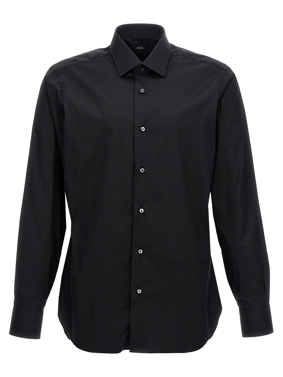 Barba Poplin Shirt Black