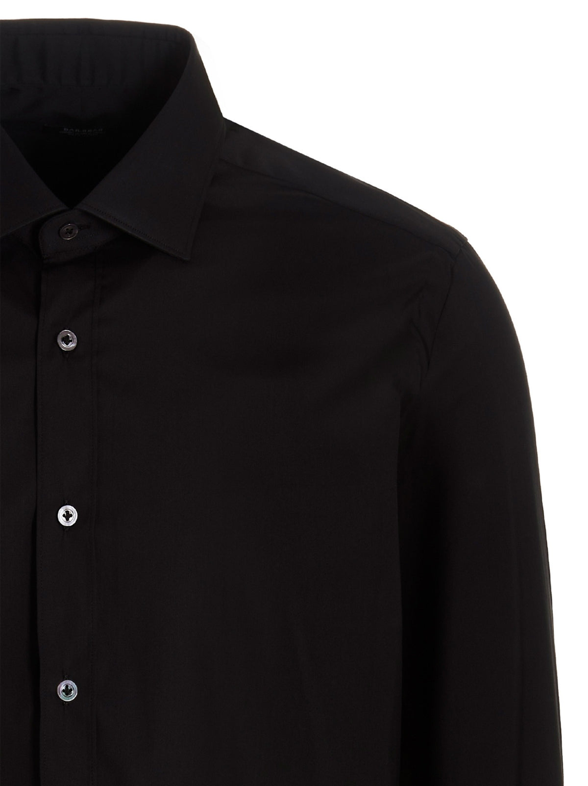 Barba Poplin Shirt Black