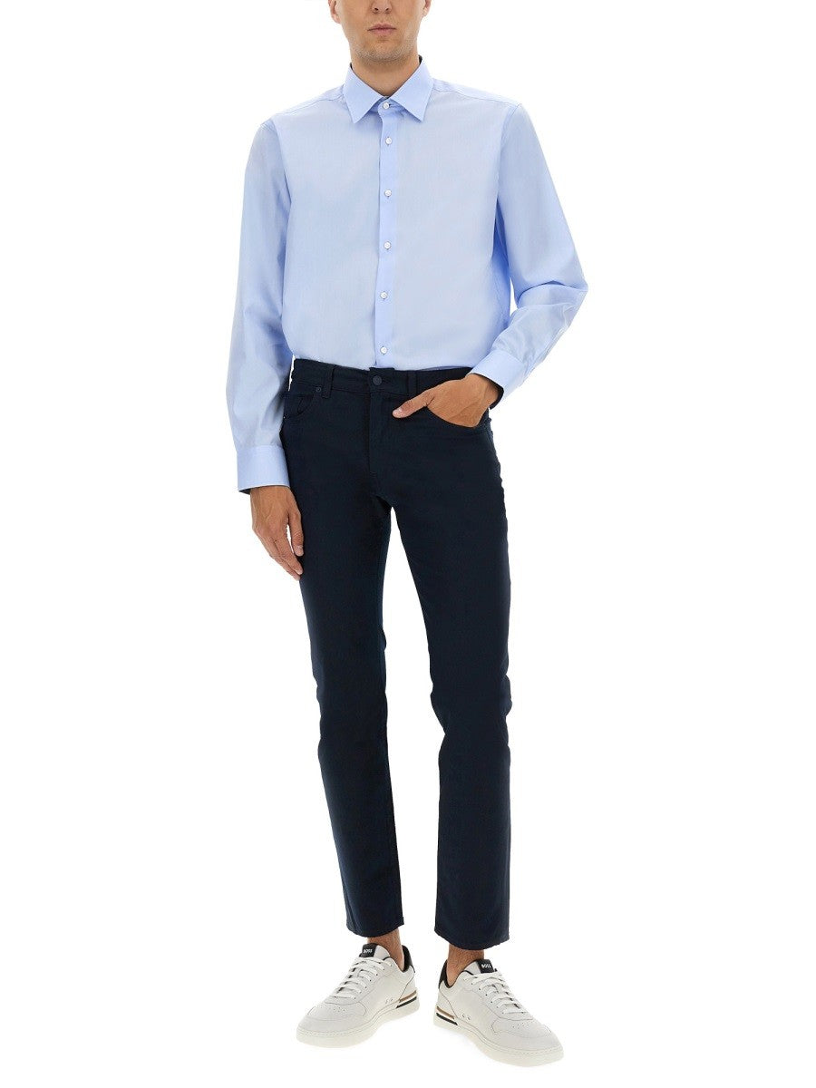 Boss Men's Poplin Shirt Blue