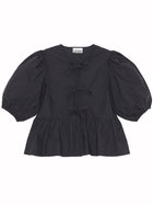 Ganni Women's Poplin Shirt Black