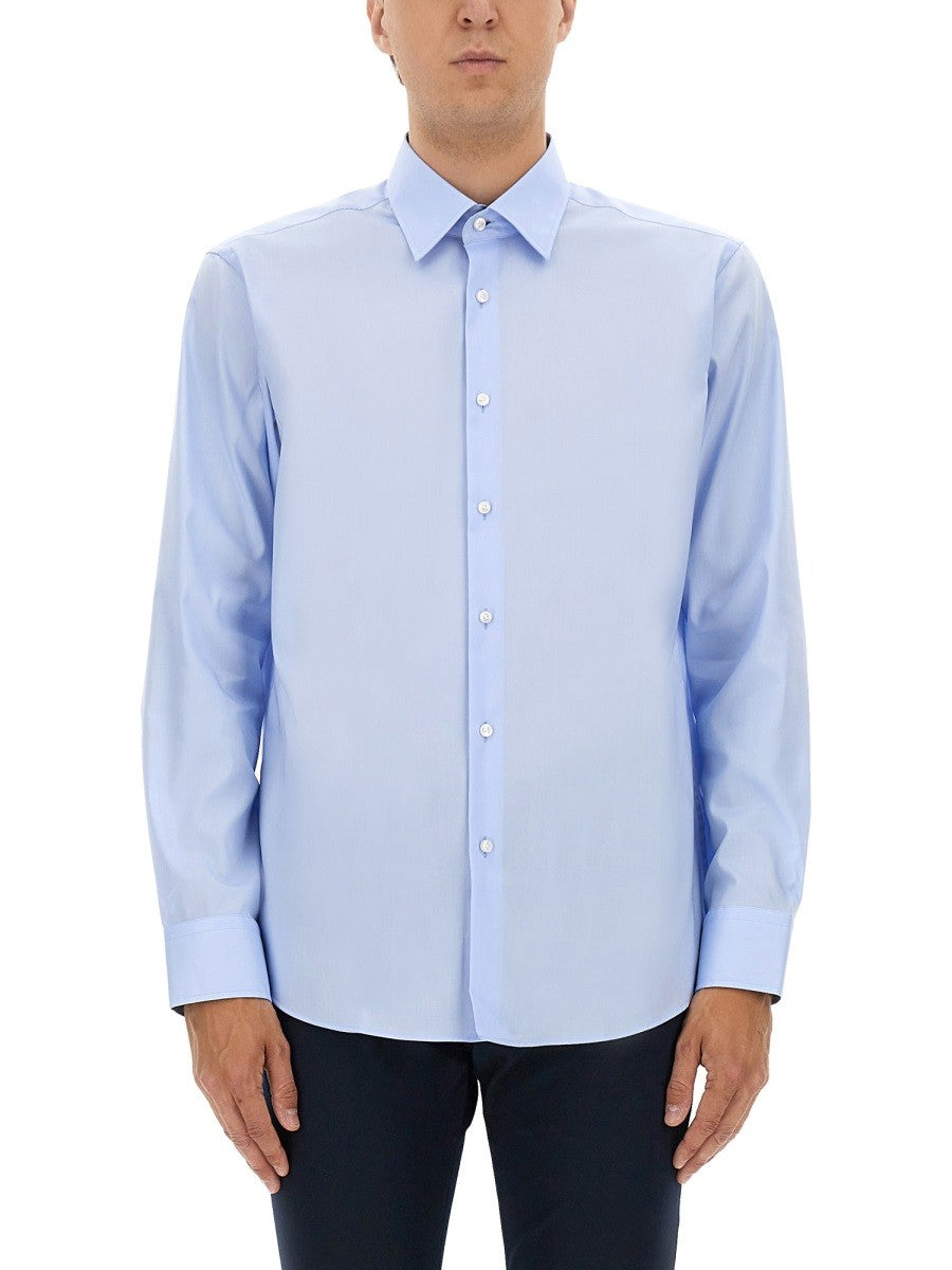 Boss Men's Poplin Shirt Blue