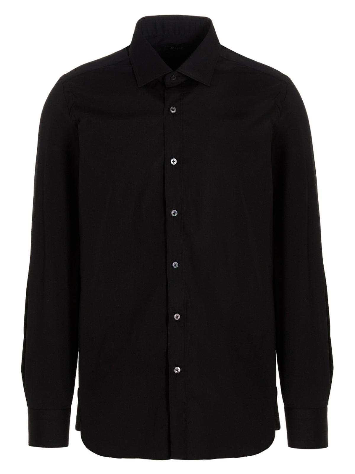 Barba Poplin Shirt Black
