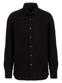 Barba Poplin Shirt Black
