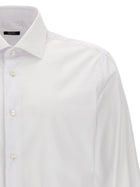Barba Poplin Shirt White, view 3