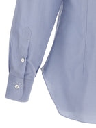 Barba Poplin Shirt Blue, view 4