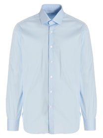Barba Poplin Shirt Blue