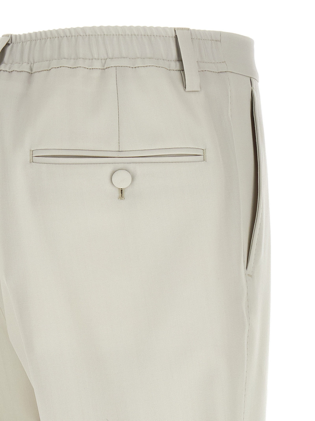 Dolce &amp; Gabbana Poplin Wool Pants Beige
