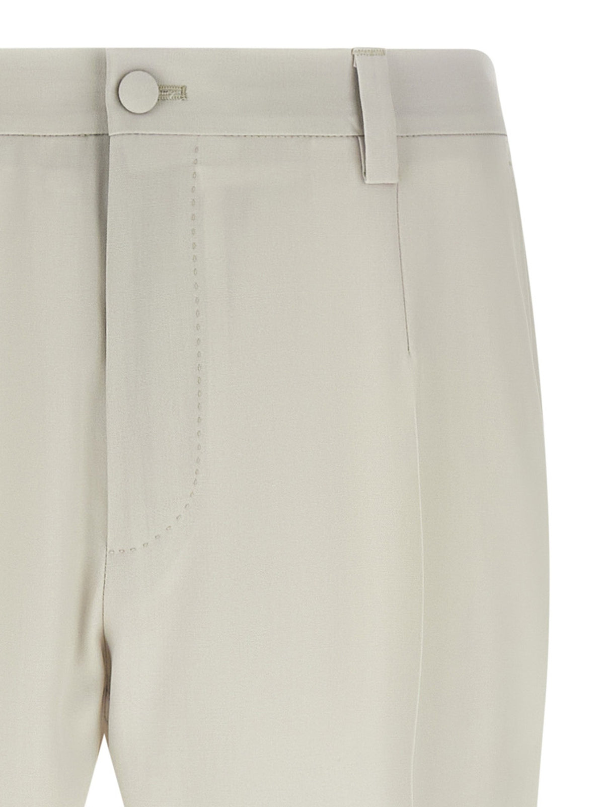 Dolce &amp; Gabbana Poplin Wool Pants Beige