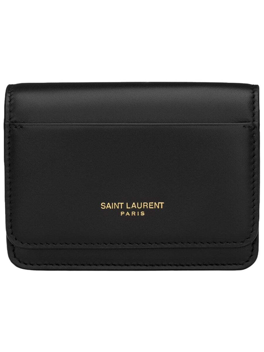 Saint Laurent Men's Porta Biglietti DA Visita Black