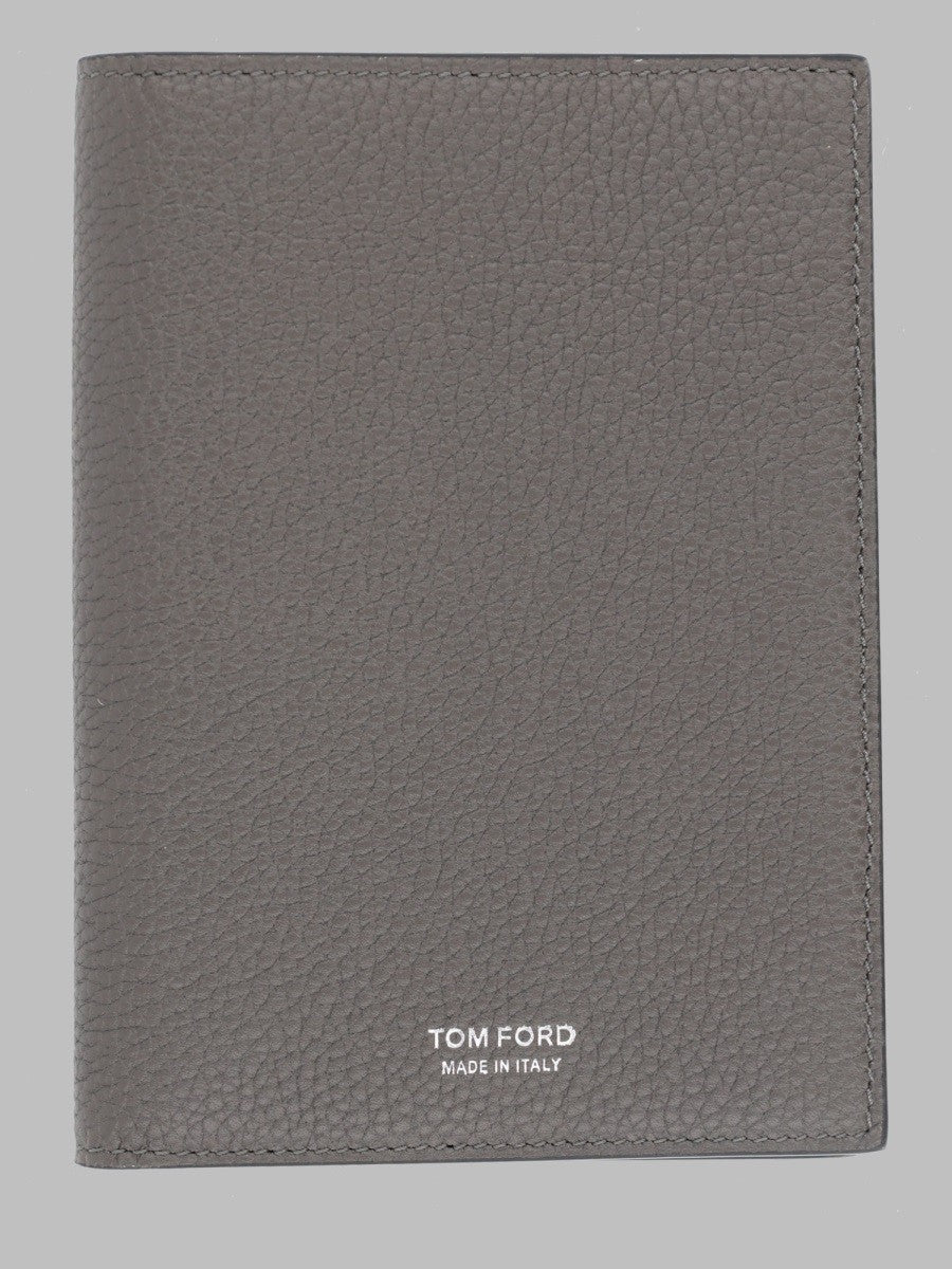 Tom Ford Men's Porta Passaporto Line in Nabuk Grey