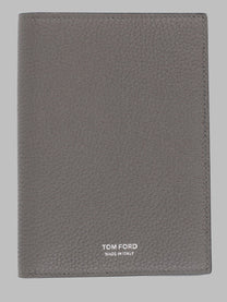 Tom Ford Men's Porta Passaporto Line in Nabuk Grey