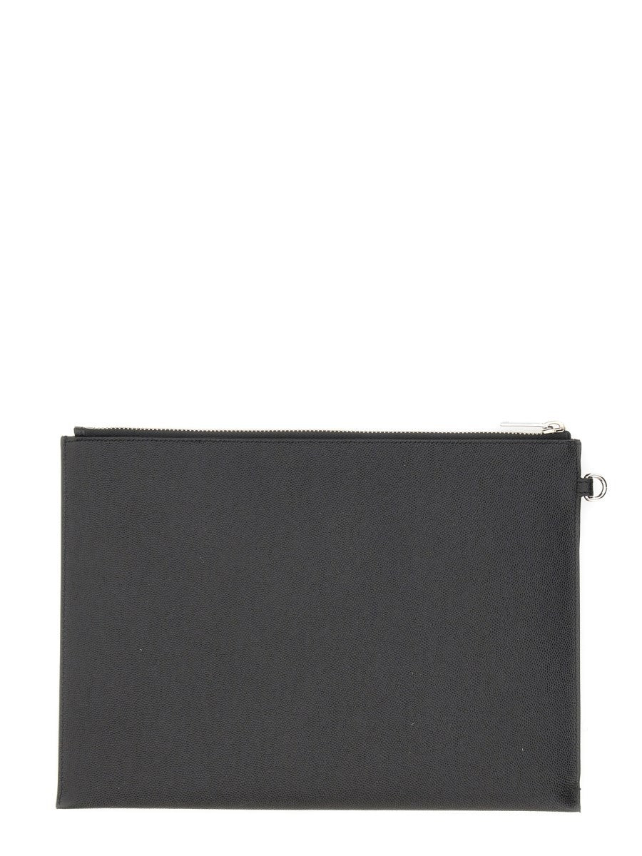 Saint Laurent Men's Porta Tablet Con Zip Black