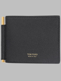 Tom Ford Men's Portacarte BI Fold in Pelle Black