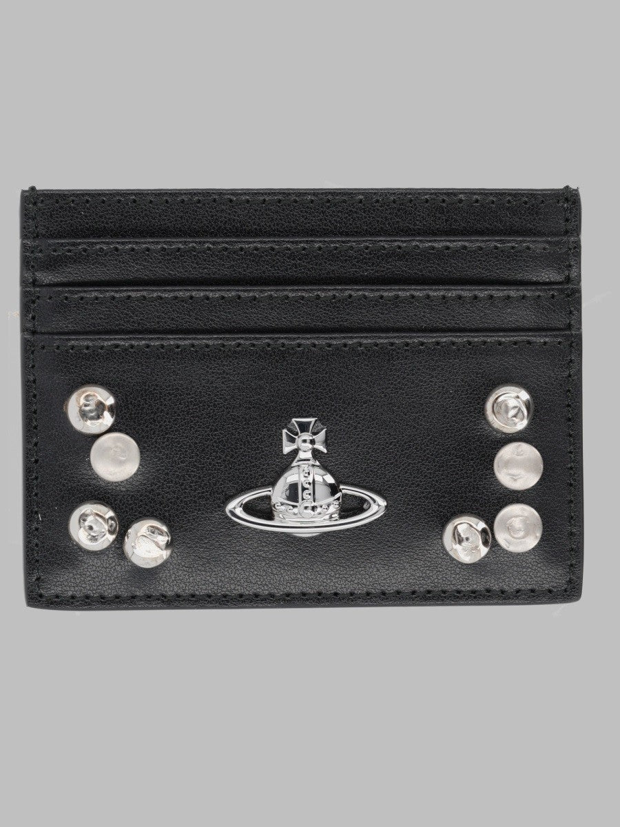 Vivienne Westwood Women's Portacarte Borchiato Con Orb Black
