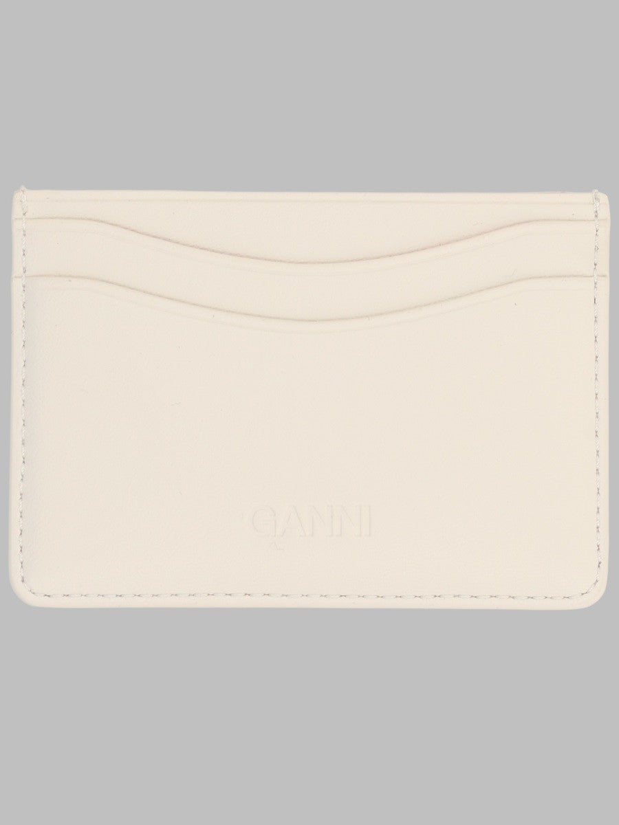 Ganni Women's Portacarte Bou White