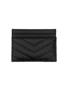 Saint Laurent Women's Cassandre Card Holder Black, view 2