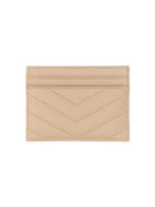 Saint Laurent Women's Cassandre Card Holder Beige, view 2