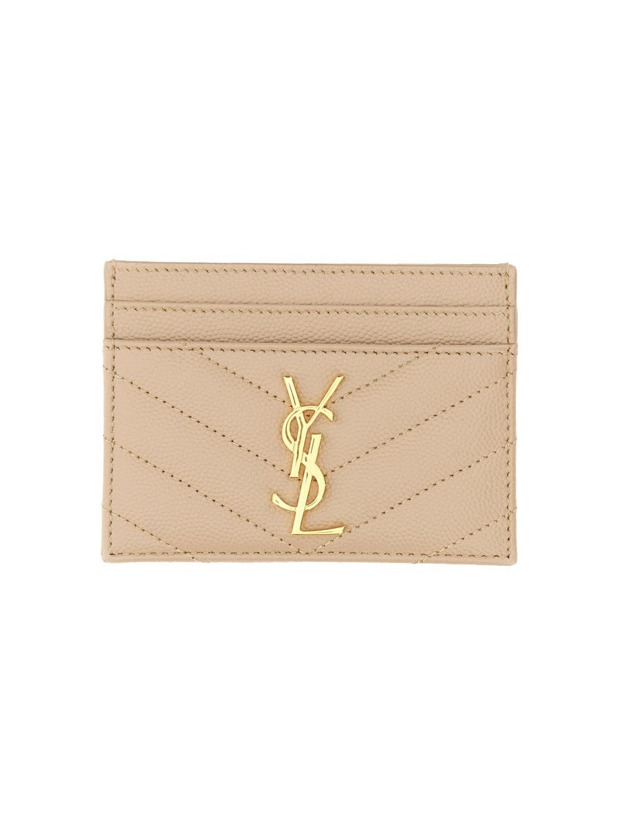 Saint Laurent Women's Portacarte Cassandre Beige
