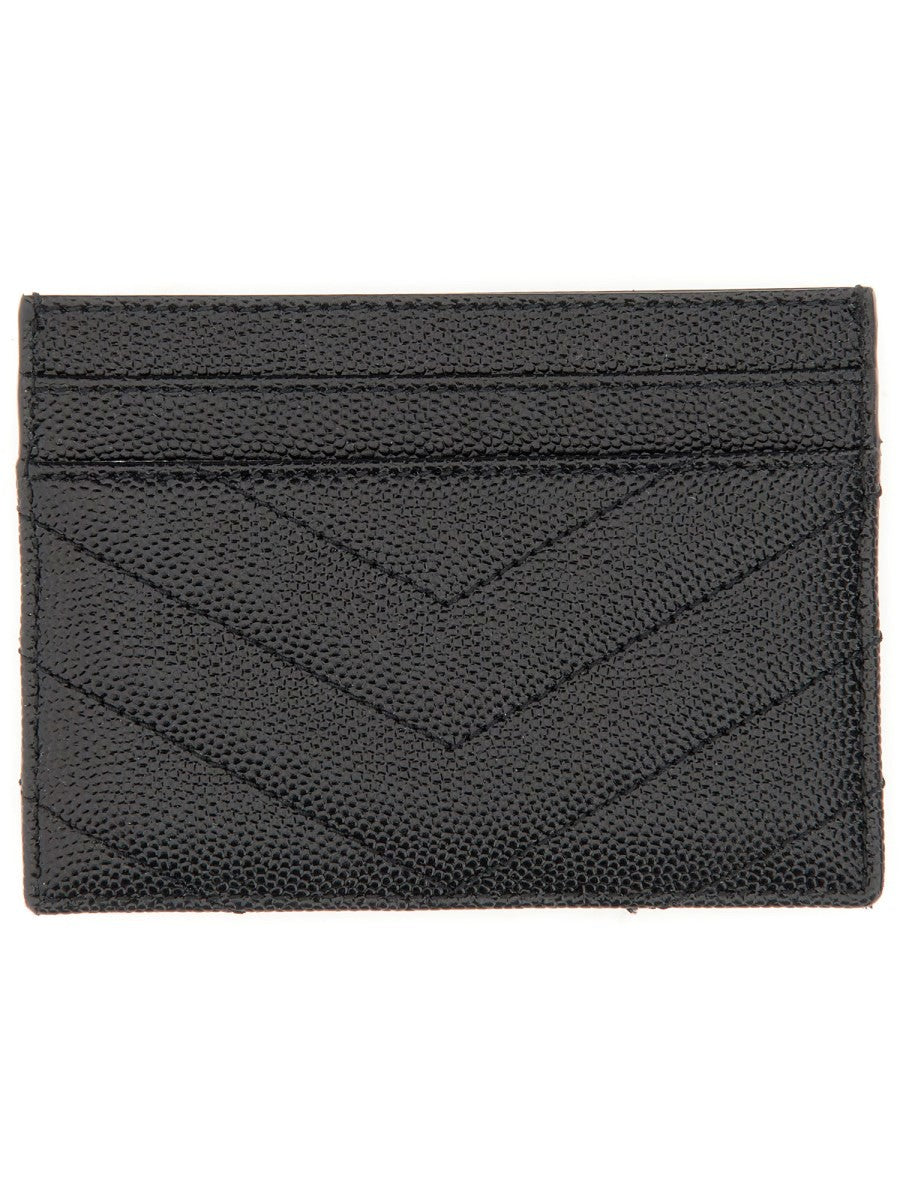 Saint Laurent Women's Cassandre Card Holder Black, view 2