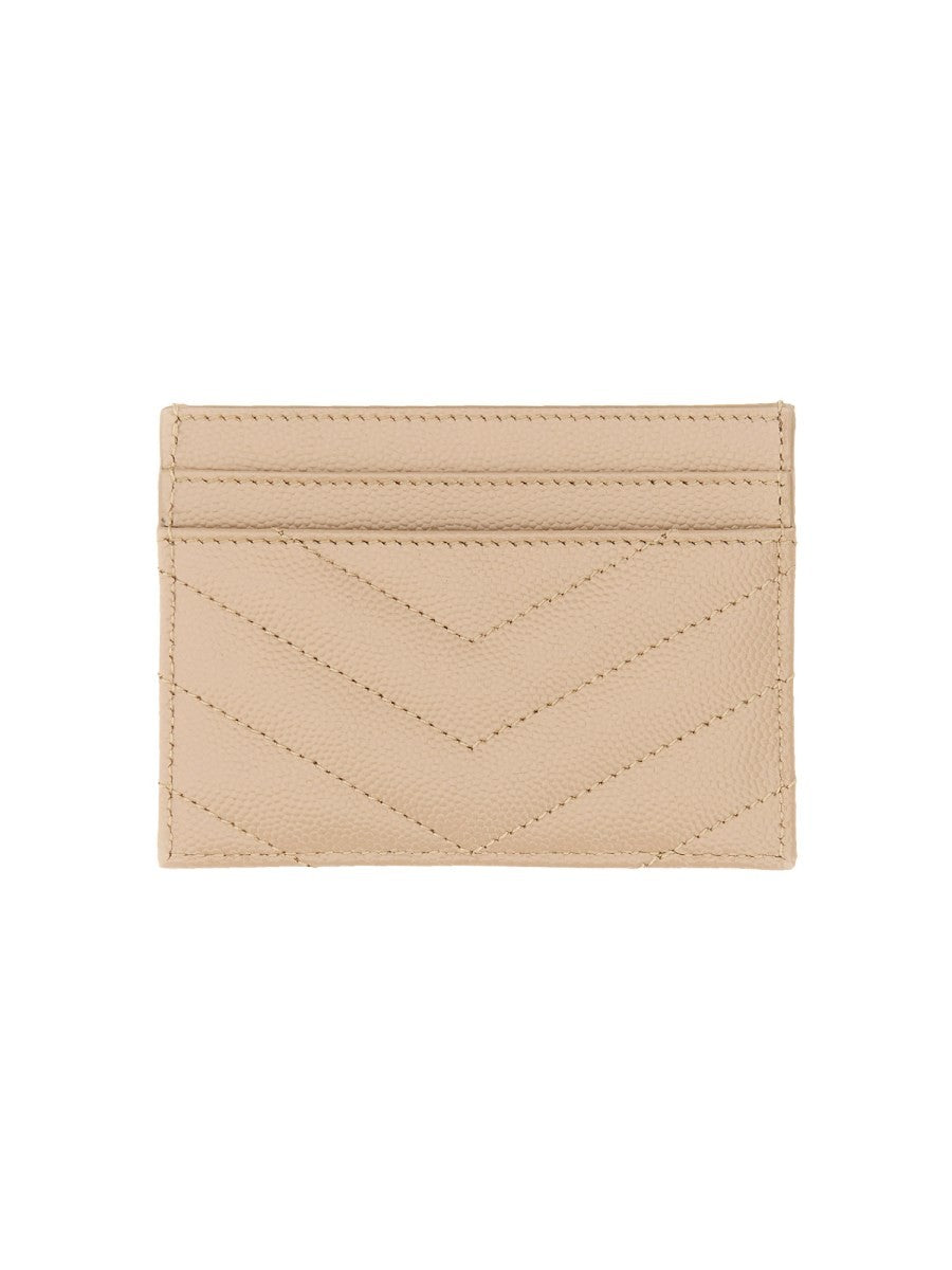 Saint Laurent Women's Portacarte Cassandre Beige
