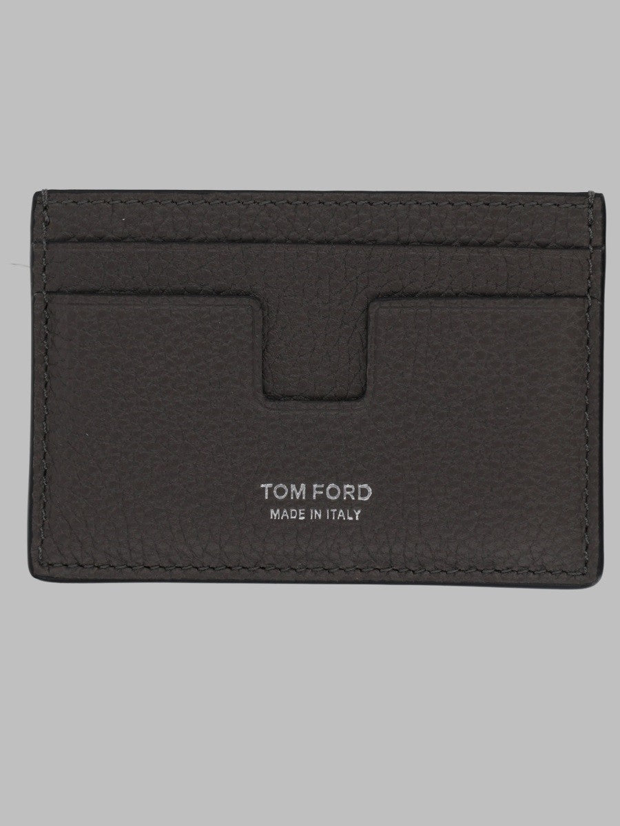 Tom Ford Men's Portacarte Classico in Pelle Fiore Grey