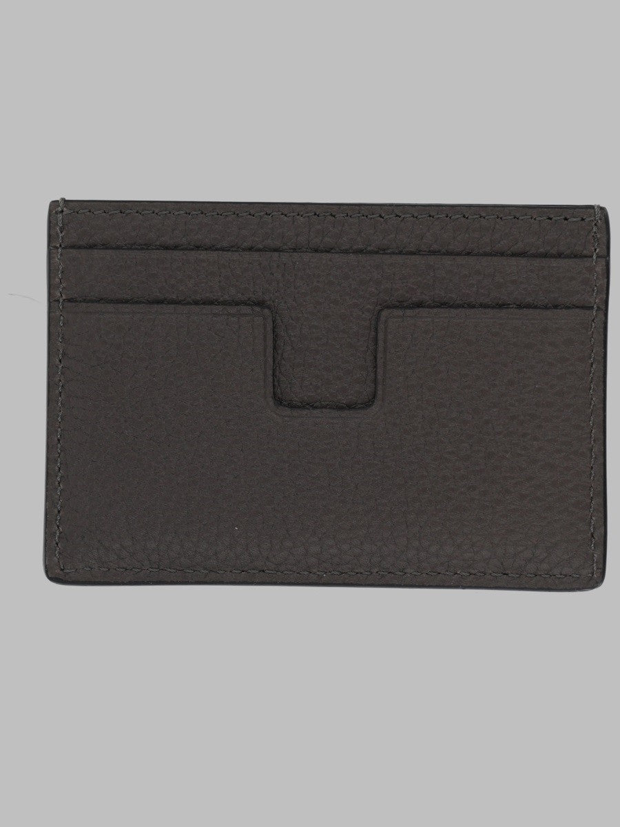 Tom Ford Men's Portacarte Classico in Pelle Fiore Grey