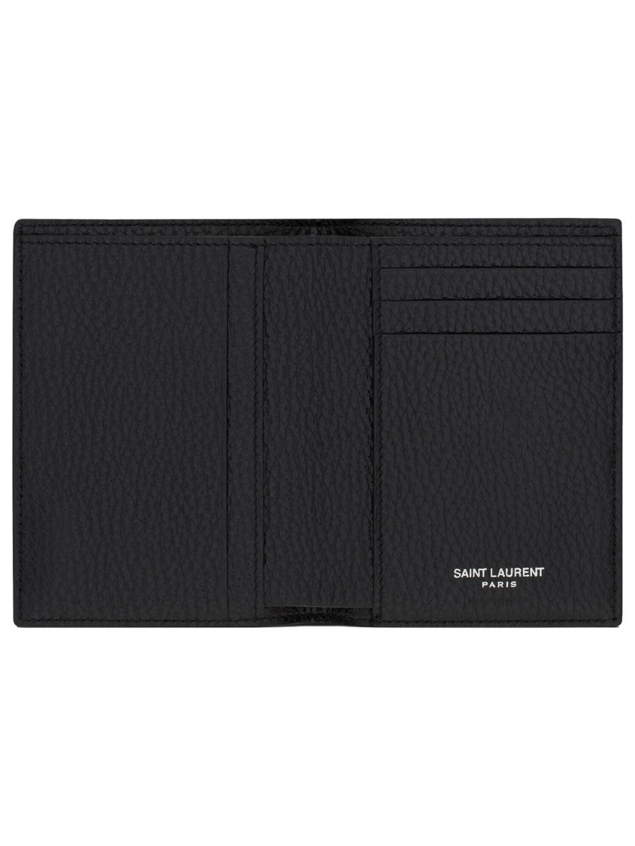 Saint Laurent Men's Portacarte Con Cassandre Black