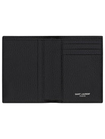 Saint Laurent Men's Portacarte Con Cassandre Black