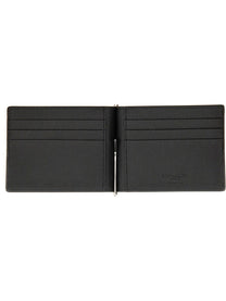 Saint Laurent Men's Portacarte Con Clip per Banconote Black