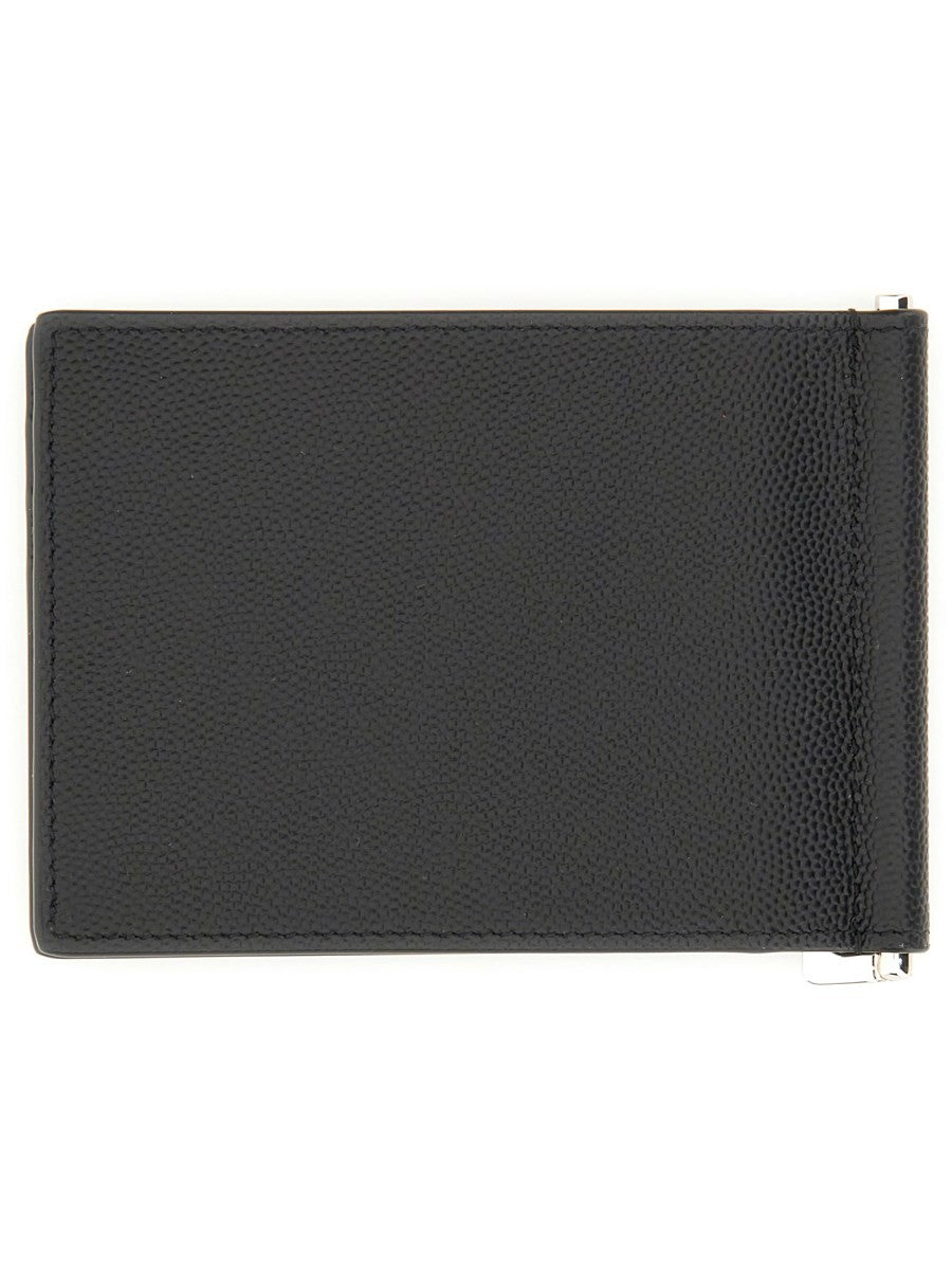 Saint Laurent Men's Portacarte Con Clip per Banconote Black